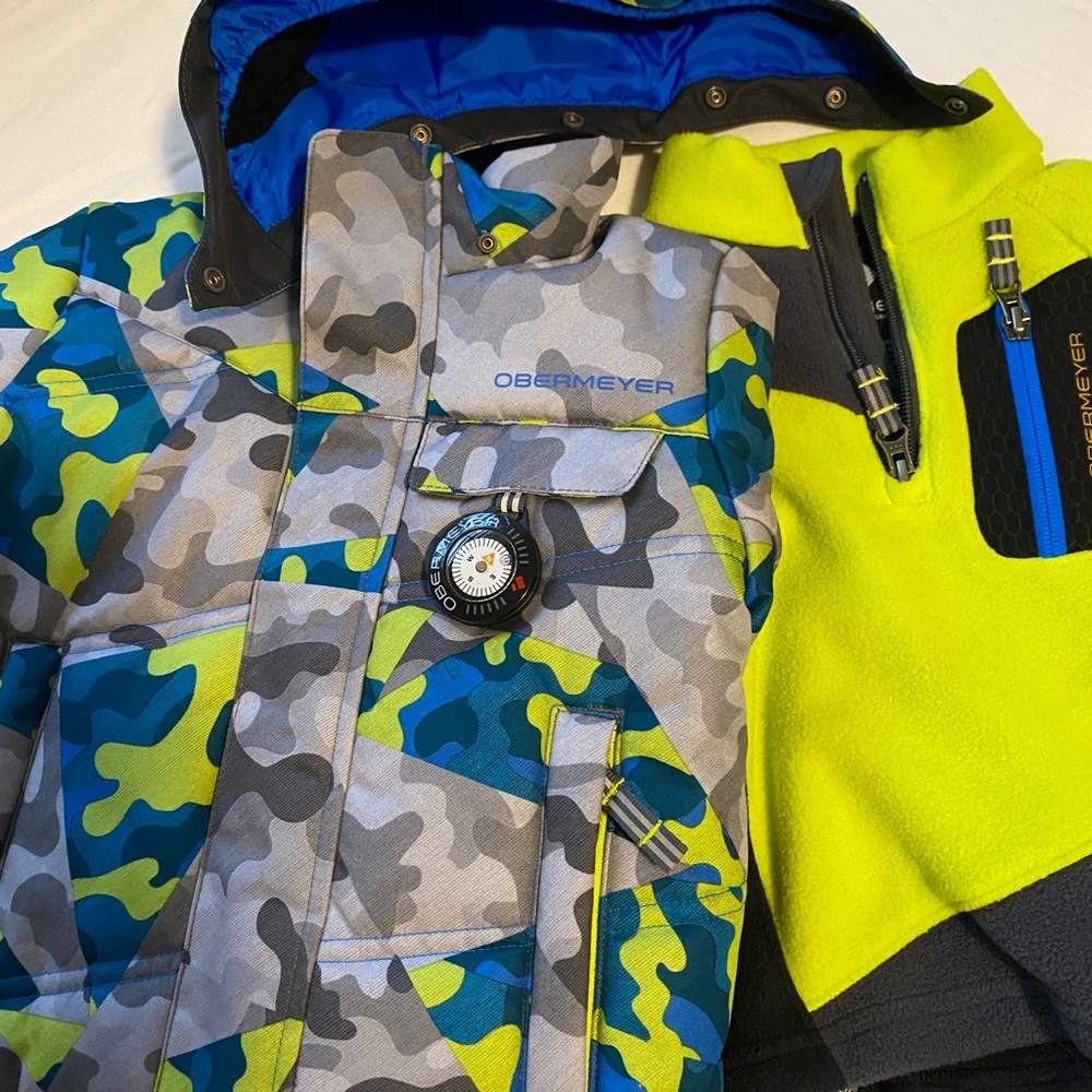Obermeyer toddler Ski Jacket and fleece shirt